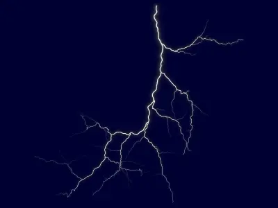 Realistic 3D Lightning CA-03 Low-poly 3D model
