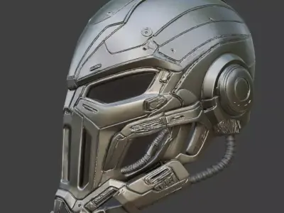 SciFi Helmet 3D model
