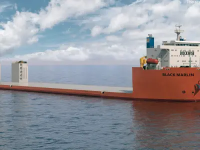  Black Marlin Heavy Lift Vessel Rigged 