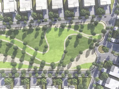 Affordable housing community project 3d model 3D model