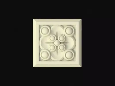 rosette decorative tile 3D model