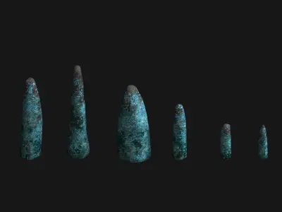 Obelisk Set - Energy Low-poly 3D model