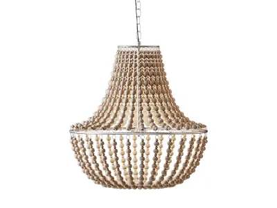 Wood Bead Chandelier 3D model