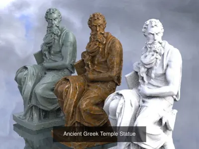 Zeus Collection different statues 3D Model Pack