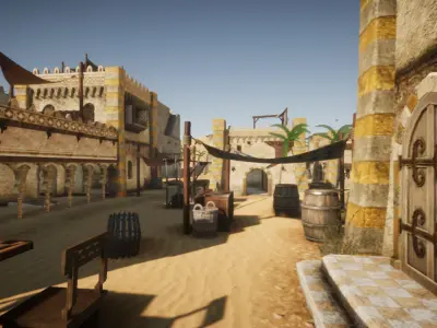 Desert Oasis 3 Low-poly 3D model