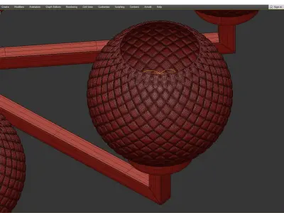 AVAIL BRASS LUSTRE Low-poly 3D model