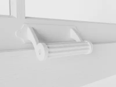 Offset Three Light Sash Window 3D model