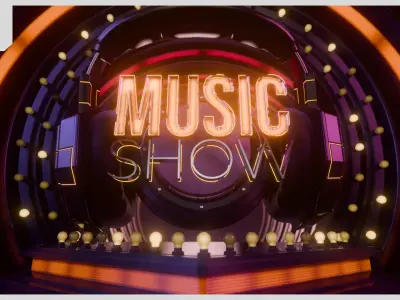 Music Show Intro 3D model