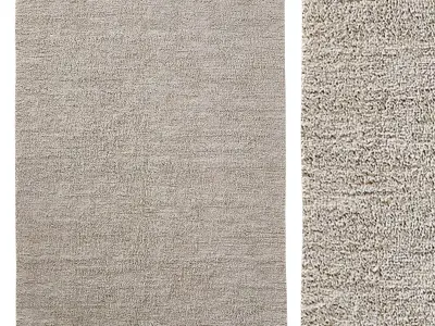 PAVIA NEPALI LAMBSWOOL RUG Dove 3D model