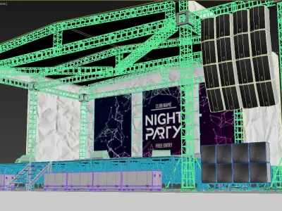 Concert scene 3D model