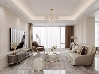apartment interior scenes      3D model 10