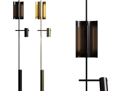 Typography Floor Lamp by Rakumba Low-poly 3D model