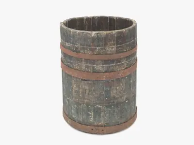 Modular Vat Barrel Low-poly 3D model