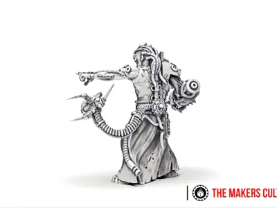 Dark Techno - Cybertechnic priest and Upgrade 3D print model