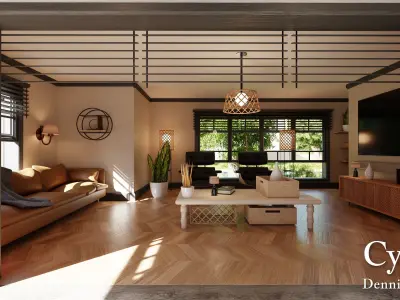 Modular Classic Style American House 19 Low-poly 3D model