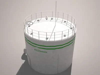 Bio Ethanol Tank Low-poly 3D model