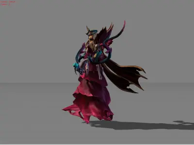 Vexana Sanguine Rose Low-poly 3D model