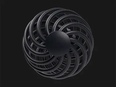 Forged handle Low-poly 3D model