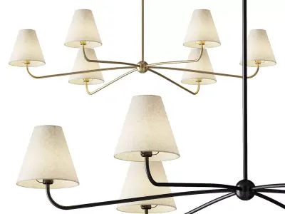 West Elm Simone 6 Light Chandelier 3D model