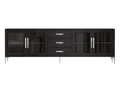 BENOIT GLASS 4-DOOR SIDEBOARD WITH DRAWERS 3D model