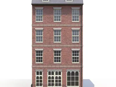 Apartment Building 6 PBR Low-poly 3D model