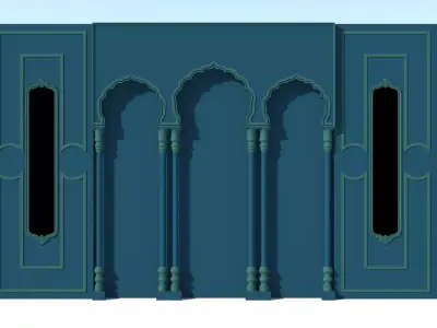 Heera mandi wall panel 3D model