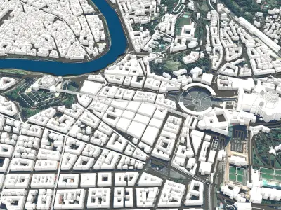 Rome city in Italy 3D model