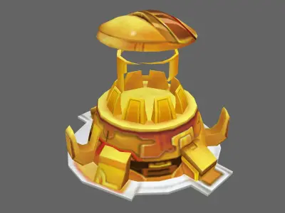 Rotating turret - flame type 03 3D model