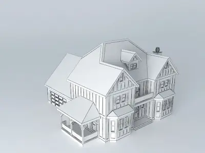 Timber Framed House Free 3D model