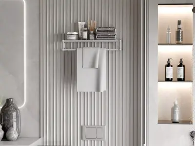  Modern Bathroom blender  Low-poly 3D model