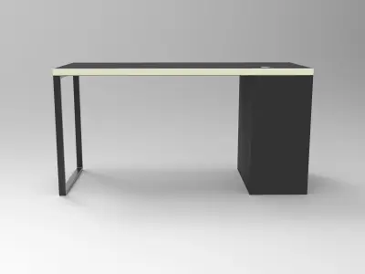 office work desk table elegant minimalistic 3D model