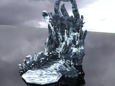 Crystal cliff Rocks 3 3D model