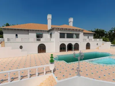Casa Scene-villa-modern house 3D model 29