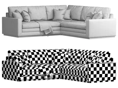 Wesley Hall - Dapper Sectional 3D model