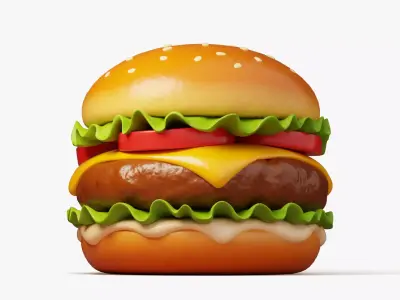 Classic Cheeseburger 3D model
