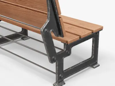Industriart bench Lavka 3D model