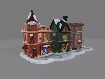 snow houses 3D model
