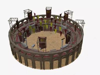 Amphitheater Low-poly 3D model