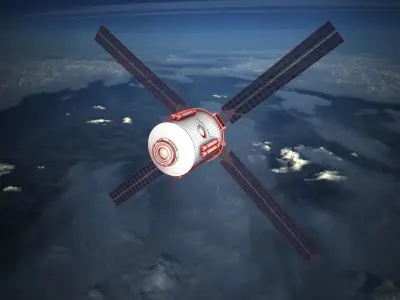 Cystellar Satellite Low-poly 3D model