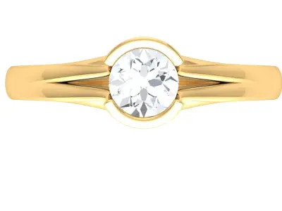 Lovely Solitaire Ring Diahart Diamond 3D print model
