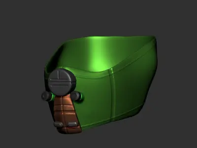 gas mask millitary high poly sculpt 3d printable ver 3 3D model
