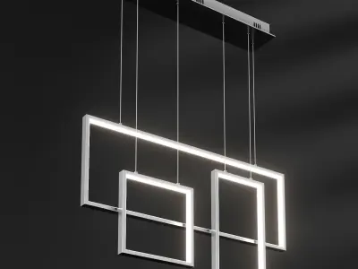 Rectangle Geometry Chandelier Loft-Concept 3D model