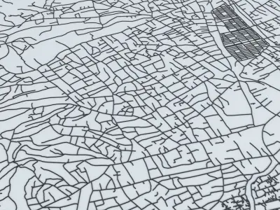 Port au Prince Road Network and Streets 3D model