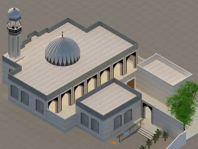 Mosque design 3D model