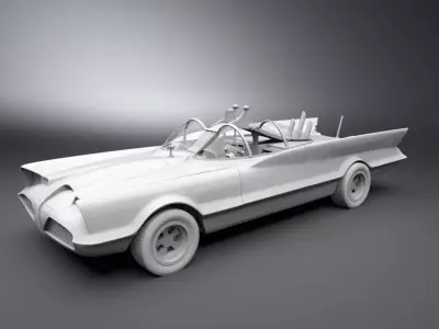 Batmobile 1960 Scale model 3D print model