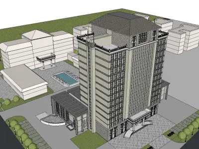 vacation spot-Resort-Fashion Leisure Hotel-0102 3D model