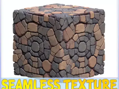 Stylized Stone Floor Seamless Texture Texture 17