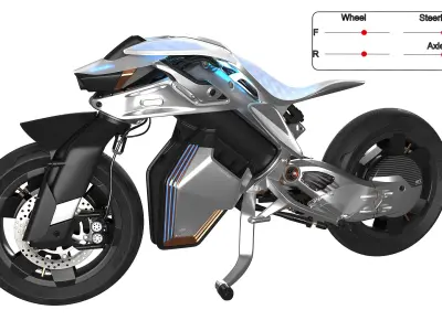  Yamaha MOTOROiD 2 Motorcycle Rigged 