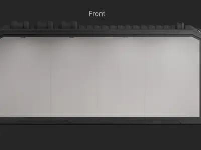 Sci Fi Concept Animated Container with interior 3D model