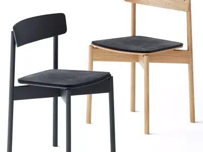 Cross Upholstered Chair by TAKT 3D model